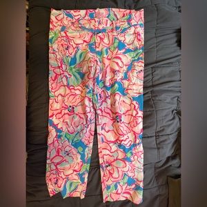 Lilly Pulitzer Pants Floral Lucky Charm Print Capri Size 10